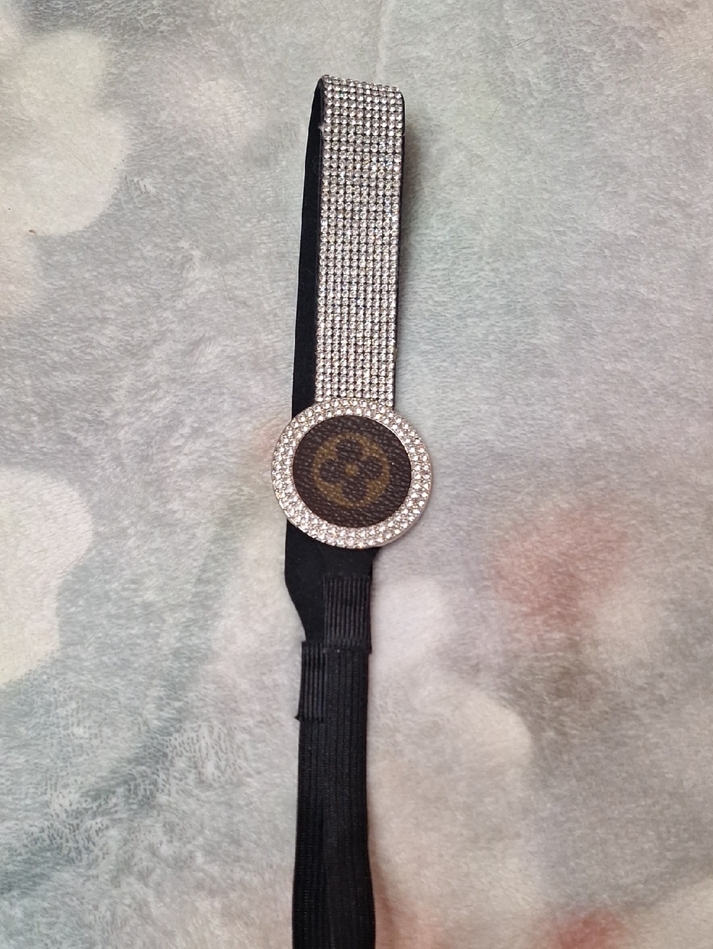 Upcycled Rhinstone Headband.